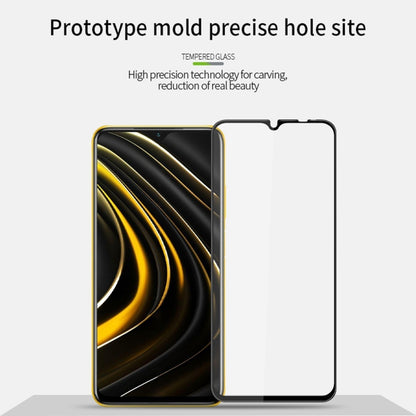 For Xiaomi Poco M3 MOFI 9H 3D Explosion-proof Curved Screen Tempered Glass Film(Black) -  by MOFI | Online Shopping UK | buy2fix