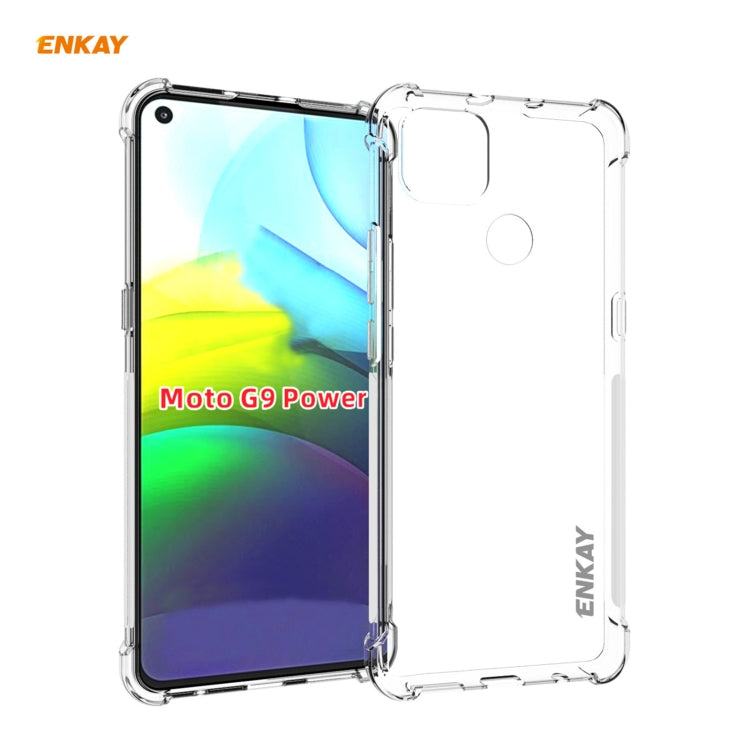 For Motorola Moto G9 Power Hat-Prince ENKAY Clear TPU Shockproof Case Soft Anti-slip Cover by ENKAY