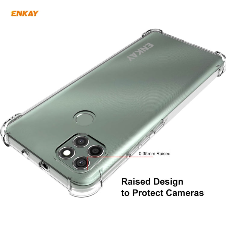 For Motorola Moto G9 Power Hat-Prince ENKAY Clear TPU Shockproof Case Soft Anti-slip Cover by ENKAY