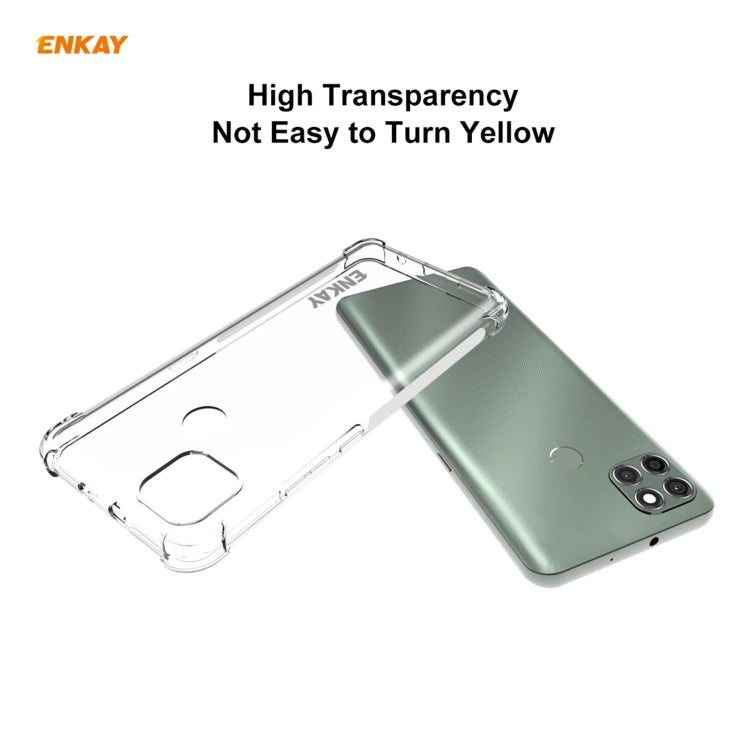 For Motorola Moto G9 Power Hat-Prince ENKAY Clear TPU Shockproof Case Soft Anti-slip Cover by ENKAY