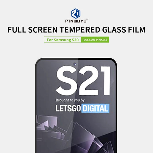 For Samsung Galaxy S21 5G PINWUYO 9H 2.5D Full Screen Tempered Glass Film(Black) by PINWUYO