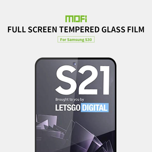 For Samsung Galaxy S21 5G MOFI 9H 2.5D Full Screen Tempered Glass Film(Black) by MOFI