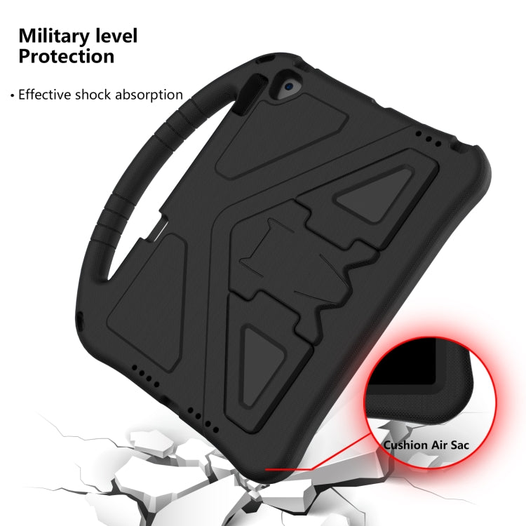 For iPad 10.2 2021 / 2020 / 2019 EVA Flat Anti Falling Protective Case Shell with Holder(Black) - iPad 10.2 Cases by buy2fix | Online Shopping UK | buy2fix