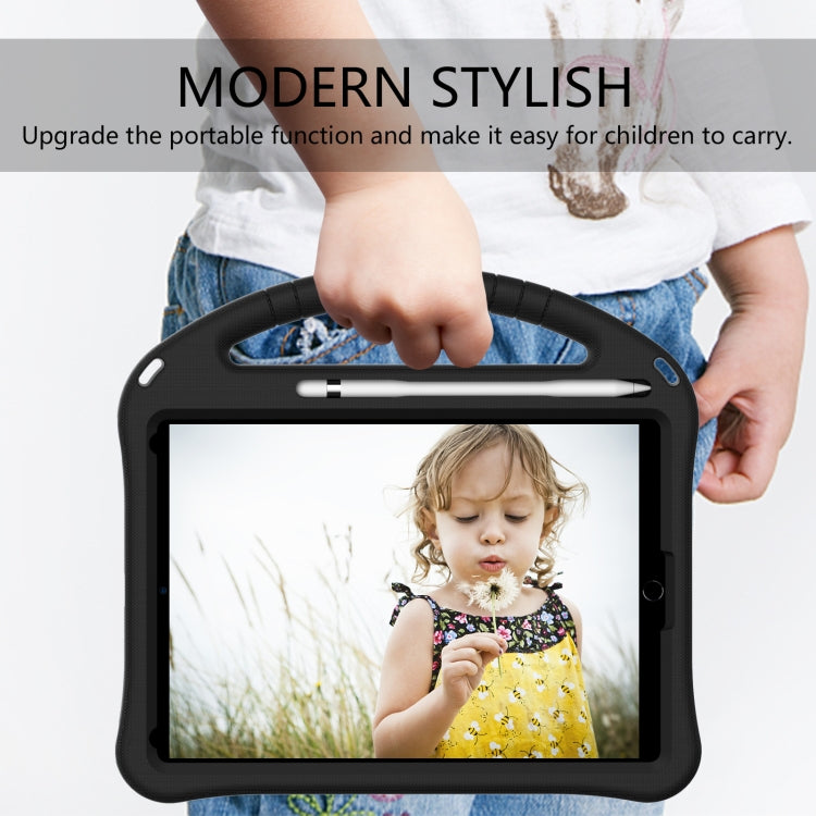 For iPad 10.2 2021 / 2020 / 2019 EVA Flat Anti Falling Protective Case Shell with Holder(Black) - iPad 10.2 Cases by buy2fix | Online Shopping UK | buy2fix