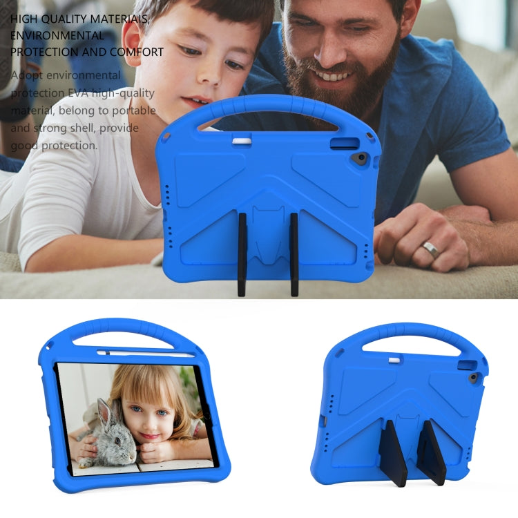 For iPad 10.2 2021 / 2020 / 2019 EVA Flat Anti Falling Protective Case Shell with Holder(Blue) - iPad 10.2 Cases by buy2fix | Online Shopping UK | buy2fix