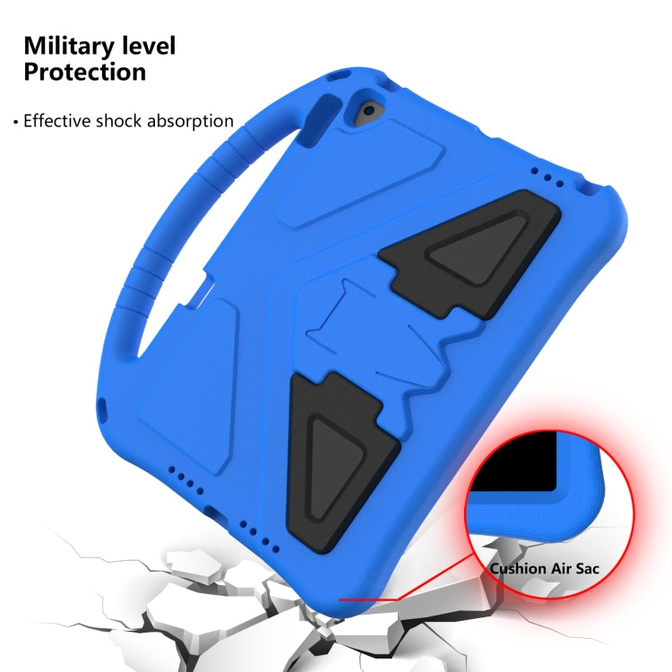 For iPad 10.2 2021 / 2020 / 2019 EVA Flat Anti Falling Protective Case Shell with Holder(Blue) - iPad 10.2 Cases by buy2fix | Online Shopping UK | buy2fix