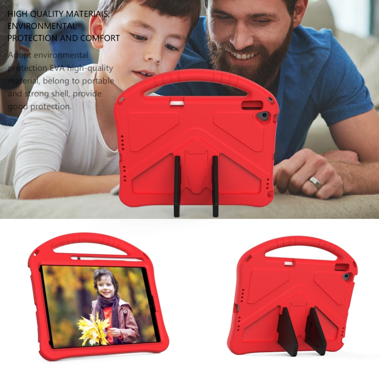 For iPad 10.2 2021 / 2020 / 2019 EVA Flat Anti Falling Protective Case Shell with Holder(Red) - iPad 10.2 Cases by buy2fix | Online Shopping UK | buy2fix