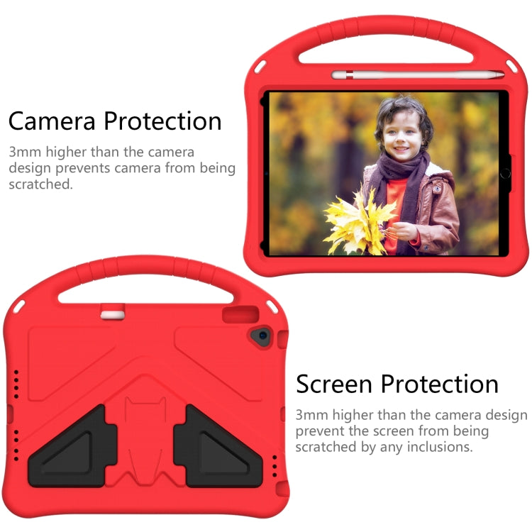 For iPad 10.2 2021 / 2020 / 2019 EVA Flat Anti Falling Protective Case Shell with Holder(Red) - iPad 10.2 Cases by buy2fix | Online Shopping UK | buy2fix