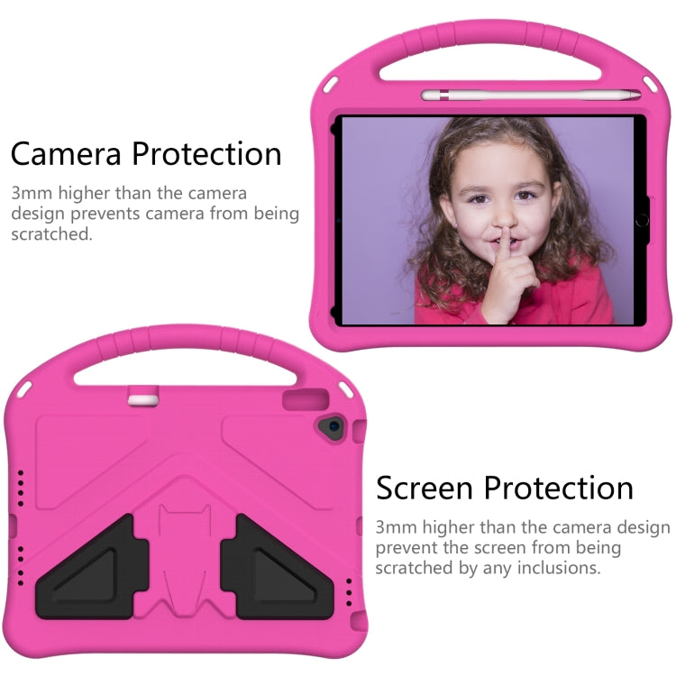 For iPad 10.2 2021 / 2020 / 2019 EVA Flat Anti Falling Protective Case Shell with Holder(RoseRed) - iPad 10.2 Cases by buy2fix | Online Shopping UK | buy2fix