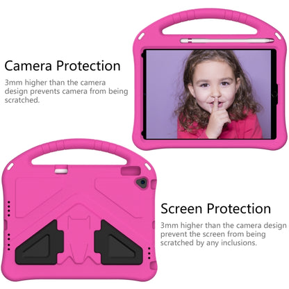For iPad 10.2 2021 / 2020 / 2019 EVA Flat Anti Falling Protective Case Shell with Holder(RoseRed) - iPad 10.2 Cases by buy2fix | Online Shopping UK | buy2fix