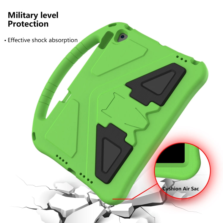 For iPad 10.2 2021 / 2020 / 2019 EVA Flat Anti Falling Protective Case Shell with Holder(Green) - iPad 10.2 Cases by buy2fix | Online Shopping UK | buy2fix
