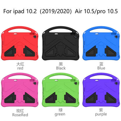 For iPad 10.2 2021 / 2020 / 2019 EVA Flat Anti Falling Protective Case Shell with Holder(Red) - iPad 10.2 Cases by buy2fix | Online Shopping UK | buy2fix
