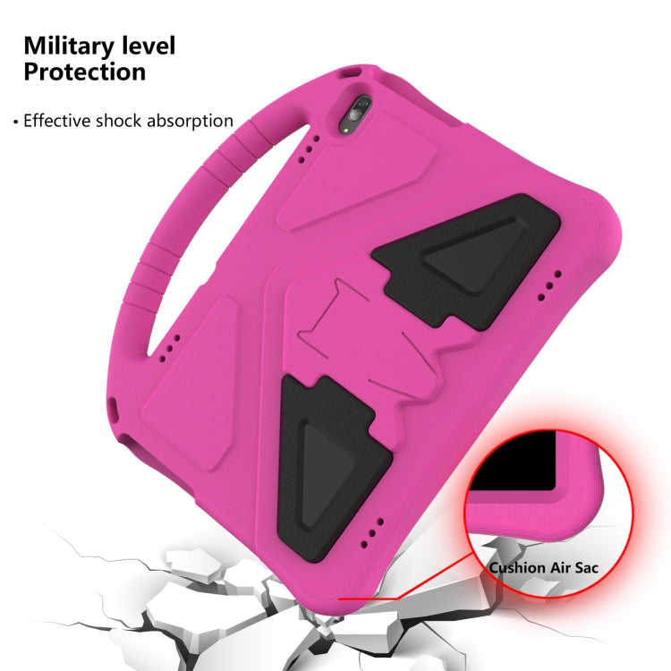 For Huawei MediaPad T5 10.1 EVA Flat Anti Falling Protective Case Shell with Holder(RoseRed) - Huawei by buy2fix | Online Shopping UK | buy2fix