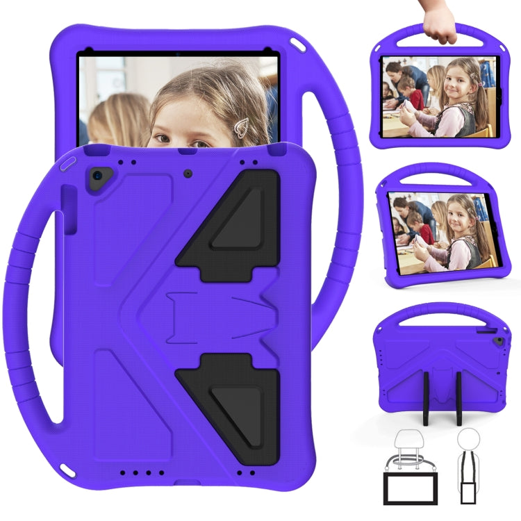 For iPad Air/Air2/9.7(2018)&(2017) EVA Flat Anti Falling Protective Case Shell with Holder(Purple) - iPad 9.7 (2018) & (2017) Cases by buy2fix | Online Shopping UK | buy2fix