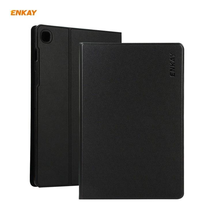 For Samsung Galaxy Tab A7 10.4 T500 / T505 2020 / 2022 ENKAY Horizontal Flip PU Leather + TPU Smart Case with Holder & Sleep / Wake-up Function(Black) - Other Galaxy Tab PC by ENKAY | Online Shopping UK | buy2fix