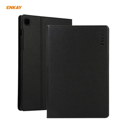 For Samsung Galaxy Tab A7 10.4 T500 / T505 2020 / 2022 ENKAY Horizontal Flip PU Leather + TPU Smart Case with Holder & Sleep / Wake-up Function(Black) - Other Galaxy Tab PC by ENKAY | Online Shopping UK | buy2fix
