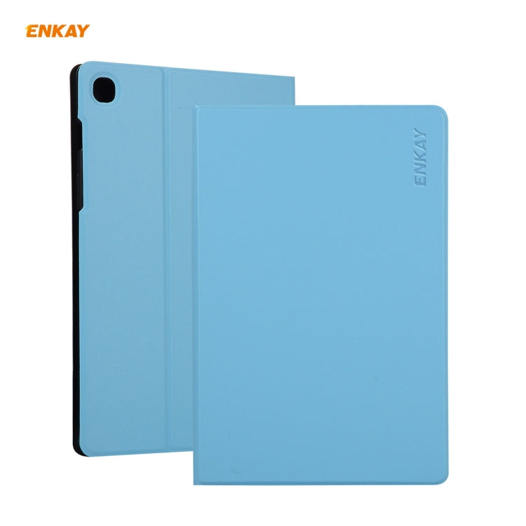 For Samsung Galaxy Tab A7 10.4 T500 / T505 2020 / 2022 ENKAY Horizontal Flip PU Leather + TPU Smart Case with Holder & Sleep / Wake-up Function(Light Blue) - Other Galaxy Tab PC by ENKAY | Online Shopping UK | buy2fix