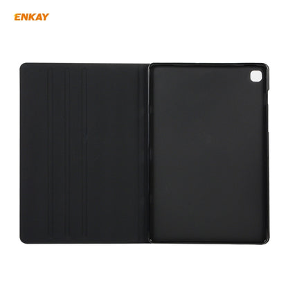For Samsung Galaxy Tab A7 10.4 T500 / T505 2020 / 2022 ENKAY Coarse Cloth Pattern PU Leather + TPU Smart Case with Holder & Sleep / Wake-up Function(Light Brown) - Other Galaxy Tab PC by ENKAY | Online Shopping UK | buy2fix