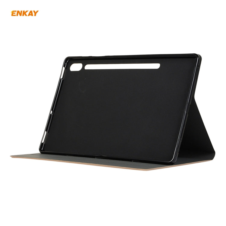 For Samsung Galaxy Tab S8 / Galaxy Tab S7 11.0 T870 / T875 ENKAY Horizontal Flip PU Leather + TPU Smart Case with Holder & Sleep / Wake-up Function(Black) by ENKAY