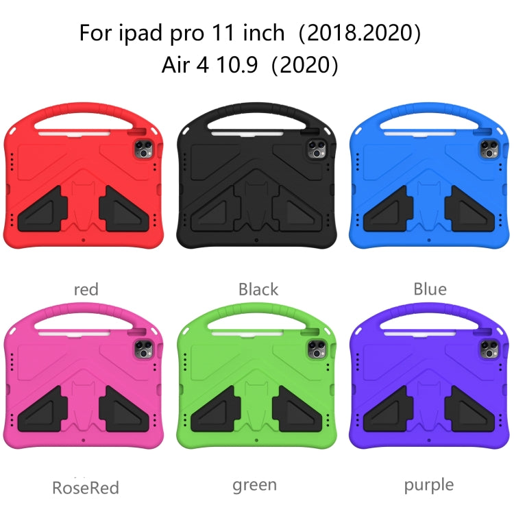 For iPad Pro 11（2020&2018) EVA Flat Anti Falling Protective Tablet Case Shell with Holder(RoseRed) - iPad Pro 11 (2020) Cases by buy2fix | Online Shopping UK | buy2fix