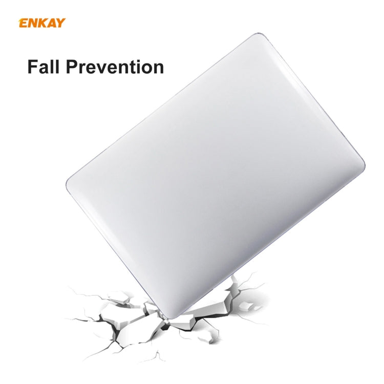 ENKAY 3 in 1 Crystal Laptop Protective Case + EU Version TPU Keyboard Film + Anti-dust Plugs Set for MacBook Pro 13.3 inch A1706 / A1989 / A2159 (with Touch Bar)(Black) - MacBook Pro Cases by ENKAY | Online Shopping UK | buy2fix