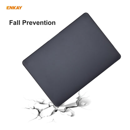 ENKAY 3 in 1 Matte Laptop Protective Case + US Version TPU Keyboard Film + Anti-dust Plugs Set for MacBook Pro 13.3 inch A1706 / A1989 / A2159 (with Touch Bar)(Purple) - MacBook Pro Cases by ENKAY | Online Shopping UK | buy2fix