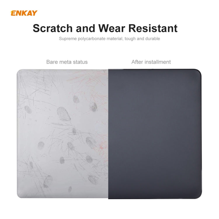 ENKAY 3 in 1 Matte Laptop Protective Case + US Version TPU Keyboard Film + Anti-dust Plugs Set for MacBook Pro 13.3 inch A1708 (without Touch Bar)(Grey) - MacBook Pro Cases by ENKAY | Online Shopping UK | buy2fix