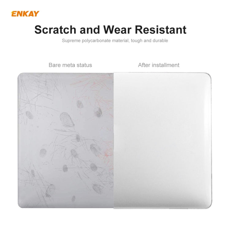 ENKAY 3 in 1 Crystal Laptop Protective Case + US Version TPU Keyboard Film + Anti-dust Plugs Set for MacBook Pro 15.4 inch A1707 & A1990 (with Touch Bar)(Orange) - MacBook Pro Cases by ENKAY | Online Shopping UK | buy2fix