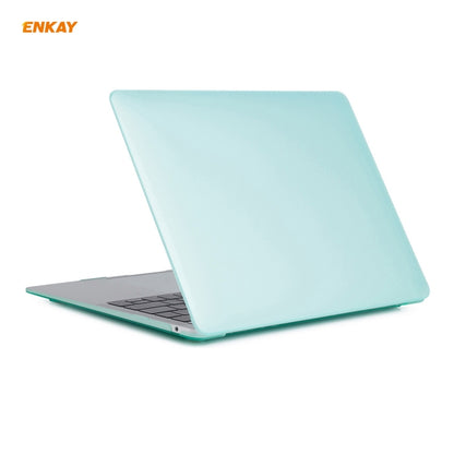 ENKAY 3 in 1 Matte Laptop Protective Case + EU Version TPU Keyboard Film + Anti-dust Plugs Set for MacBook Air 13.3 inch A1932 (2018)(Green) - MacBook Air Cases by ENKAY | Online Shopping UK | buy2fix