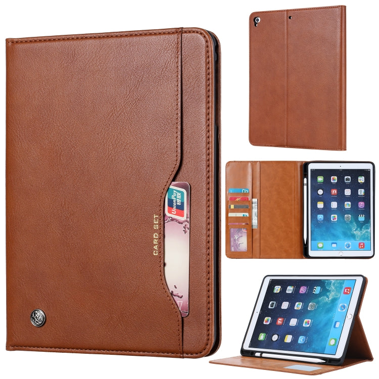 Knead Skin Texture Horizontal Flip Leather Case for iPad 9.7 2018 / 2017 / Air / Air 2/Pro 9.7, with Photo Frame & Holder & Card Slots & Wallet(Brown) - iPad Pro 9.7 inch Cases by buy2fix | Online Shopping UK | buy2fix