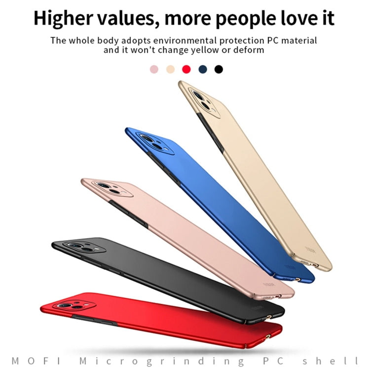 For Xiaomi Mi 11 MOFI Frosted PC Ultra-thin Hard Case(Red) - Xiaomi Cases by MOFI | Online Shopping UK | buy2fix