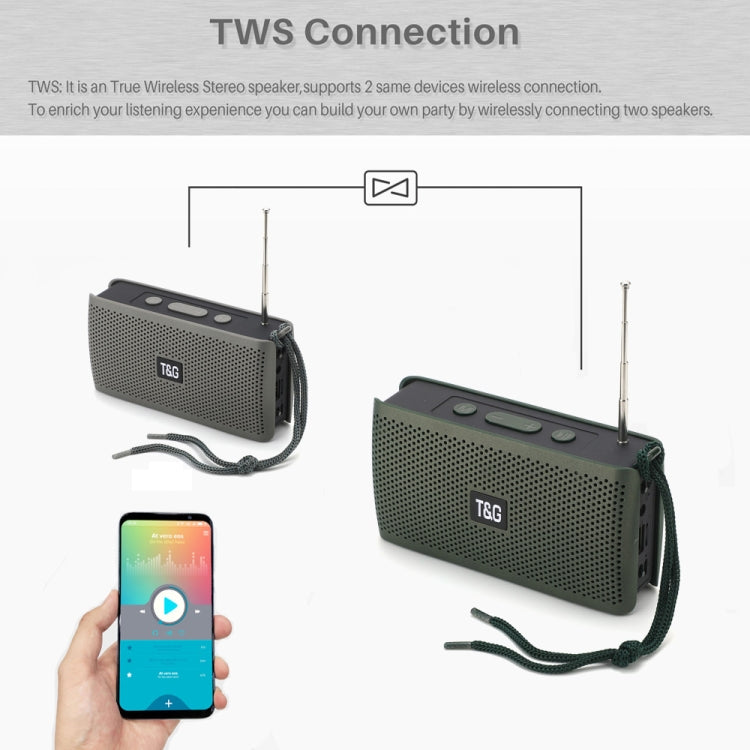 T&G TG282 Portable Bluetooth Speakers with Flashlight, Support TF Card / FM / 3.5mm AUX / U Disk / Hands-free Call(Black) - Desktop Speaker by T&G | Online Shopping UK | buy2fix