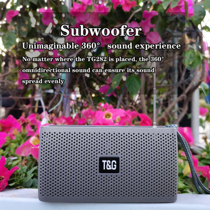 T&G TG282 Portable Bluetooth Speakers with Flashlight, Support TF Card / FM / 3.5mm AUX / U Disk / Hands-free Call(Blue) - Desktop Speaker by T&G | Online Shopping UK | buy2fix