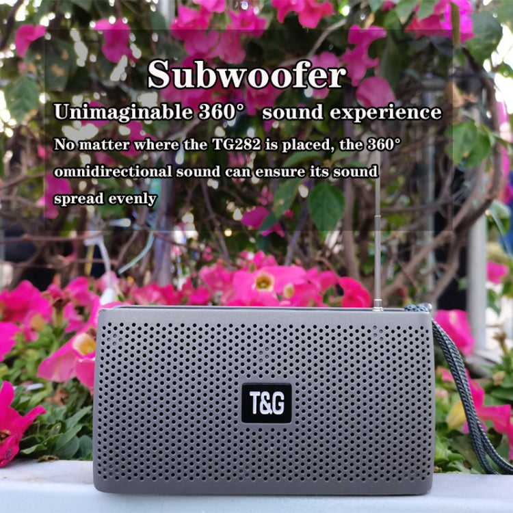 T&G TG282 Portable Bluetooth Speakers with Flashlight, Support TF Card / FM / 3.5mm AUX / U Disk / Hands-free Call(Green) - Desktop Speaker by T&G | Online Shopping UK | buy2fix