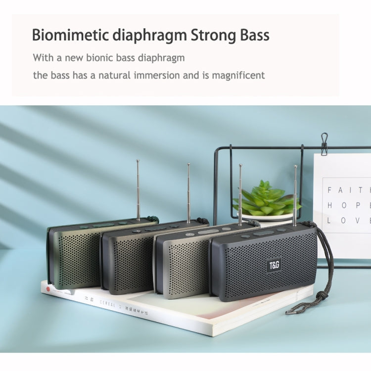 T&G TG282 Portable Bluetooth Speakers with Flashlight, Support TF Card / FM / 3.5mm AUX / U Disk / Hands-free Call(Green) - Desktop Speaker by T&G | Online Shopping UK | buy2fix