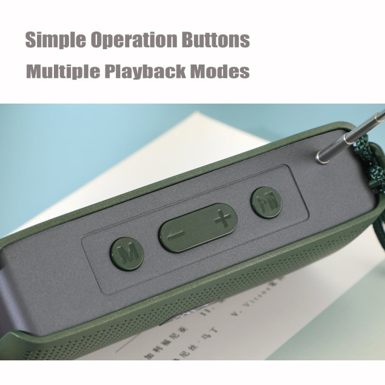 T&G TG282 Portable Bluetooth Speakers with Flashlight, Support TF Card / FM / 3.5mm AUX / U Disk / Hands-free Call(Green) - Desktop Speaker by T&G | Online Shopping UK | buy2fix