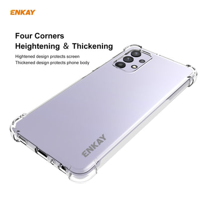 For Samsung Galaxy A32 4G Hat-Prince ENKAY Clear TPU Shockproof Case Soft Anti-slip Cover by ENKAY