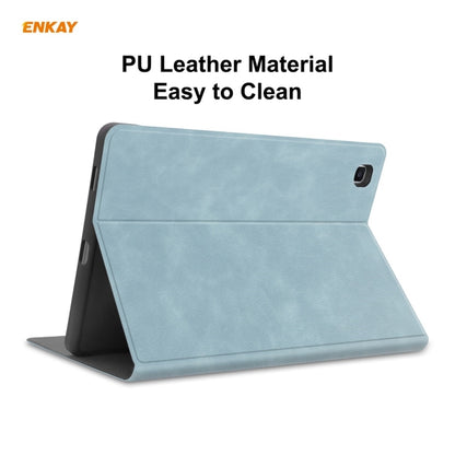 ENKAY ENK-8025 Cow Texture PU Leather + TPU Smart Case with Pen Slot for Samsung Galaxy Tab S6 Lite P610 / P615 / Tab S6 Lite 2022 / P613 / P619(Sky Blue) - Tab S6 Lite P610 / P615 by ENKAY | Online Shopping UK | buy2fix