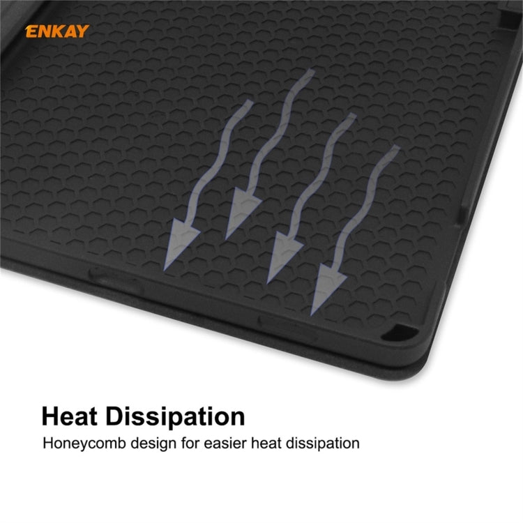 ENKAY ENK-8026 Cow Texture PU Leather + TPU Smart Case with Pen Slot for Samsung Galaxy Tab S8 / Galaxy Tab S7 11.0 T870 / T875(Black) by ENKAY