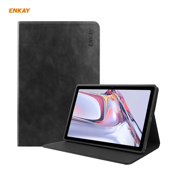 For Samsung Galaxy Tab A7 10.4 T500 / T505 2020 / 2022 ENKAY Cow Texture TPU Leather Smart Case(Black) - Other Galaxy Tab PC by ENKAY | Online Shopping UK | buy2fix