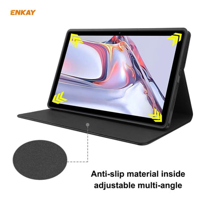 For Samsung Galaxy Tab A7 10.4 T500 / T505 2020 / 2022 ENKAY Cow Texture TPU Leather Smart Case(Dark Blue) - Other Galaxy Tab PC by ENKAY | Online Shopping UK | buy2fix