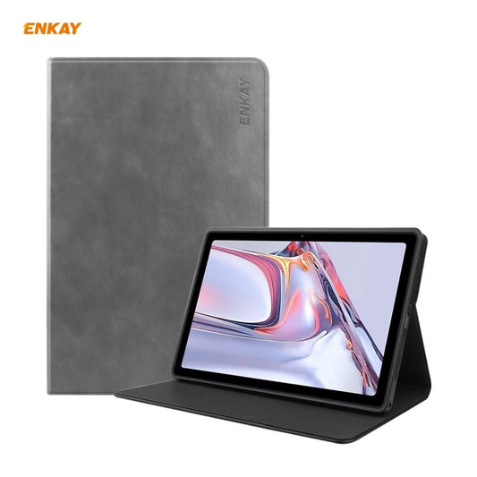For Samsung Galaxy Tab A7 10.4 T500 / T505 2020 / 2022 ENKAY Cow Texture TPU Leather Smart Case(Grey) - Other Galaxy Tab PC by ENKAY | Online Shopping UK | buy2fix