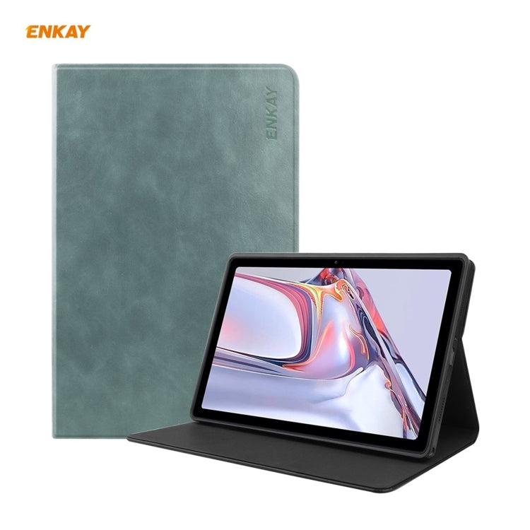 For Samsung Galaxy Tab A7 10.4 T500 / T505 2020 / 2022 ENKAY Cow Texture TPU Leather Smart Case(Green) - Other Galaxy Tab PC by ENKAY | Online Shopping UK | buy2fix