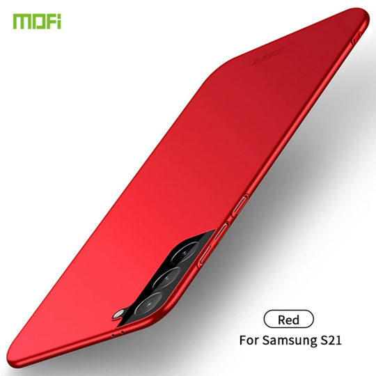 For Samsung Galaxy S21 5G MOFI Frosted PC Ultra-thin Hard Case(Red)