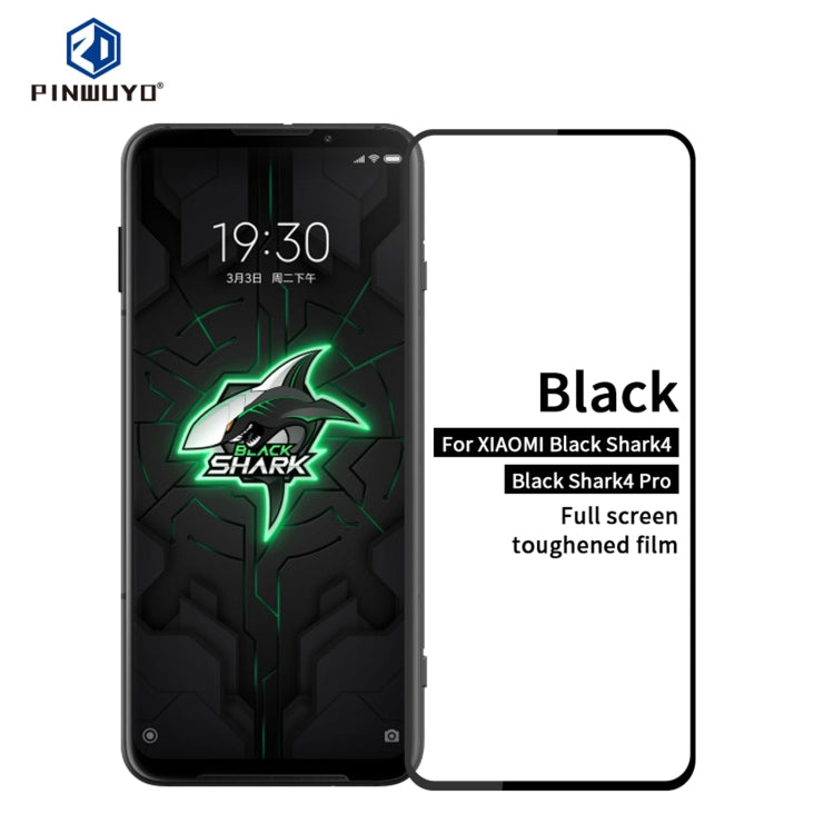 For Xiaomi Black Shark 4 / 4 Pro PINWUYO 9H 2.5D Full Screen Tempered Glass Film(Black) -  by PINWUYO | Online Shopping UK | buy2fix