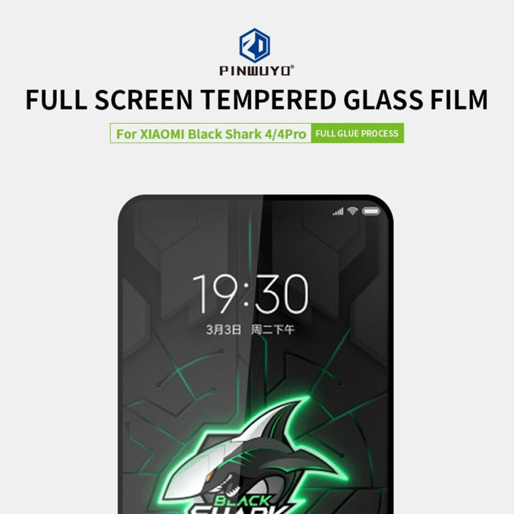 For Xiaomi Black Shark 4 / 4 Pro PINWUYO 9H 2.5D Full Screen Tempered Glass Film(Black) -  by PINWUYO | Online Shopping UK | buy2fix