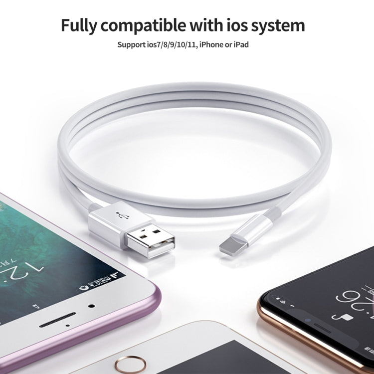 XJ-51 3A USB to 8 Pin Fast Charging Cable for iPhone 12 Series, Length: 2m - Normal Style Cable by buy2fix | Online Shopping UK | buy2fix