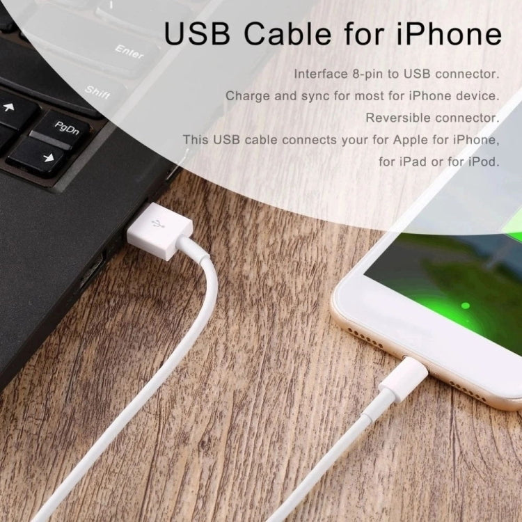 XJ-51 3A USB to 8 Pin Fast Charging Cable for iPhone 12 Series, Length: 2m - Normal Style Cable by buy2fix | Online Shopping UK | buy2fix