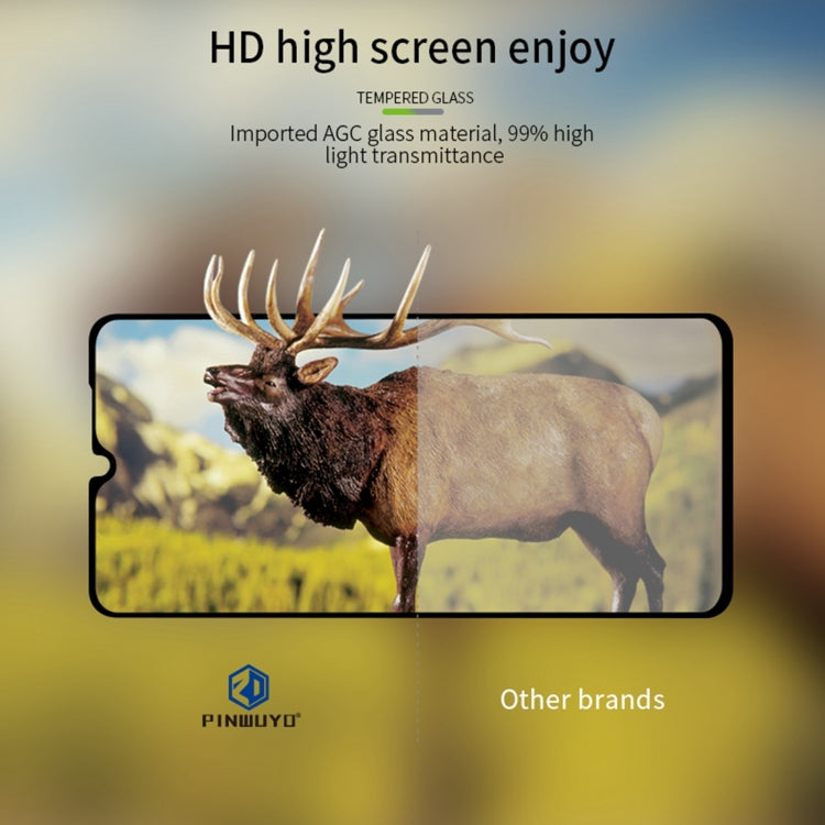 For vivo Y72 5G PINWUYO 9H 2.5D Full Screen Tempered Glass Film(Black) - vivo Tempered Glass by PINWUYO | Online Shopping UK | buy2fix