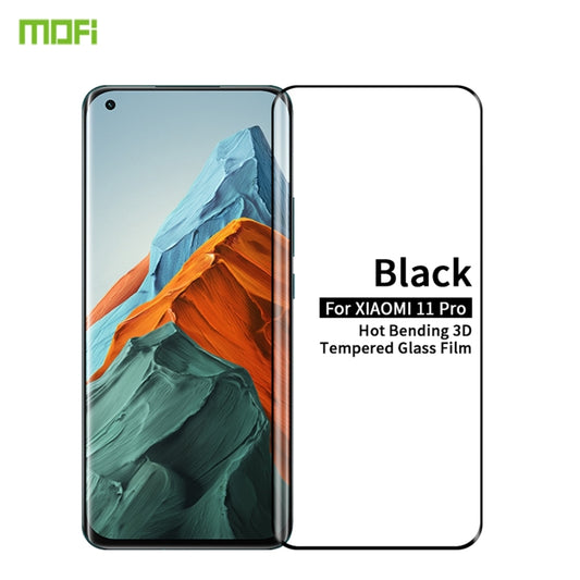 For Xiaomi Mi 11 Pro MOFI 9H 3D Explosion Proof Thermal Bending Full Screen Covered Tempered Glass Film(Black) -  by MOFI | Online Shopping UK | buy2fix